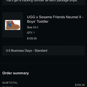 Excellent condition Sesame Street x UGG collaboration